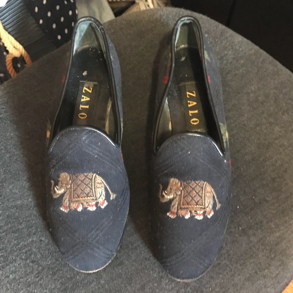 Zalo Vintage Elephant Smoking Loafers